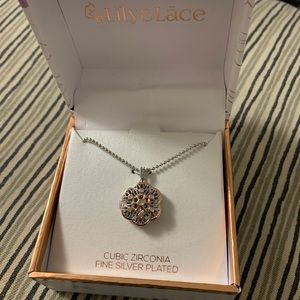 NIB Lily & Lace Open-Work Cubic Zirconia Flower
